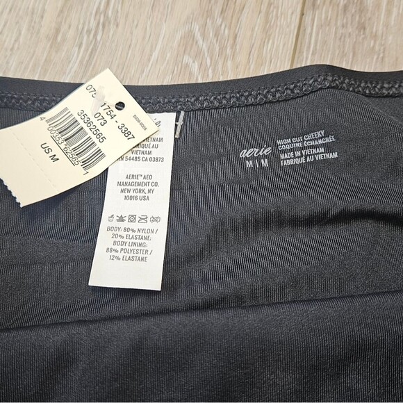 J. Crew Aerie Mixed Bikini Set Red Halter Bikini Top High Cheeky Women's Medium - Picture 11 of 12